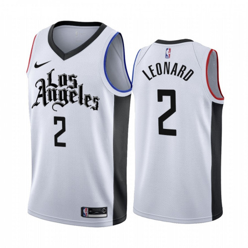 Men's Los Angeles Clippers #2 Kawhi Leonard White NBA 2019 City Edition Stitched Jersey